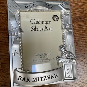 Goldinger Silver Art Bar Mitzvah Picture frame-- Silver plated multiple page-NIB